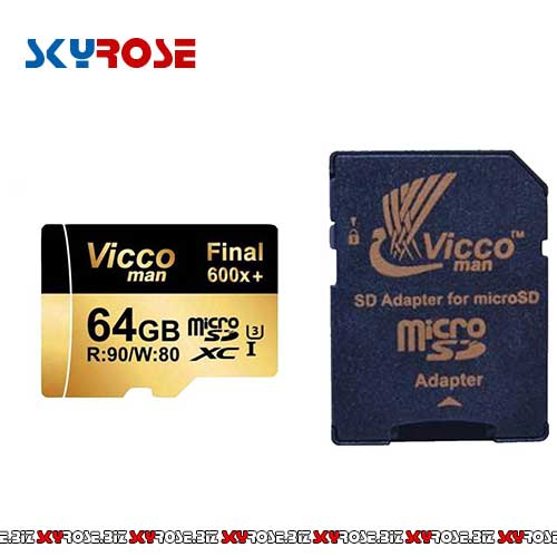کارت حافظه microSDXC ویکومن مدل ۶۰۰x plus کلاس ۱۰ استاندارد UHS-I U3