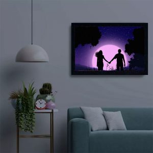 تابلو بک لایت شب خواب مدل ماه عاشقانه