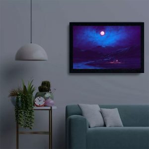 تابلو بک لایت شب خواب مدل ماه تنها