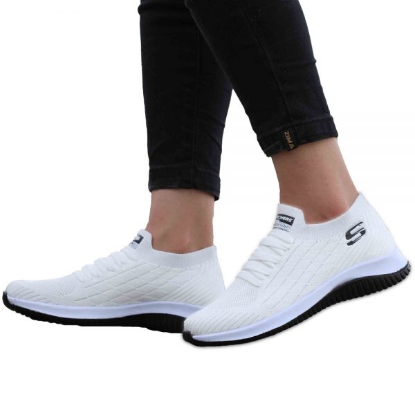 کفش پیاده روی زنانه اسکیچرز سفید