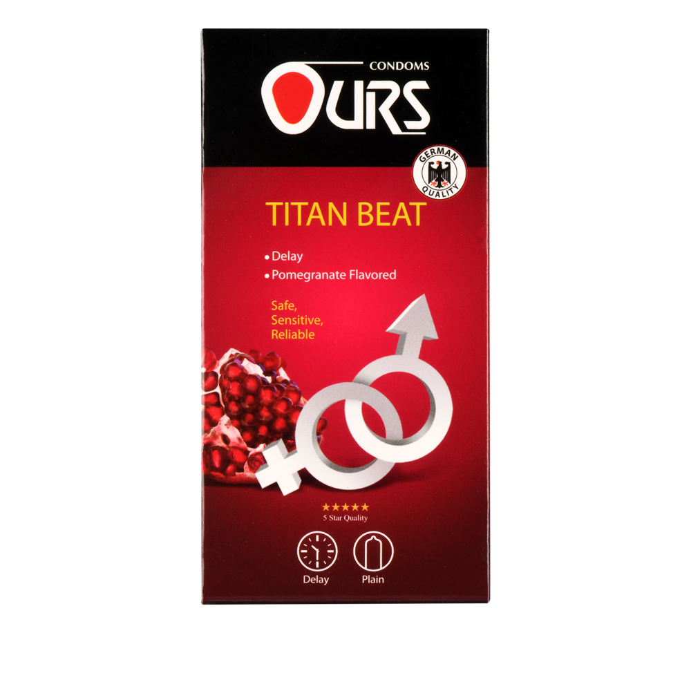کاندوم خاردار اورز مدل Titan Beat بسته ۱۲ عددی